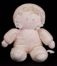 Bantam Girl Doll Pink White Plush Lovey Vintage